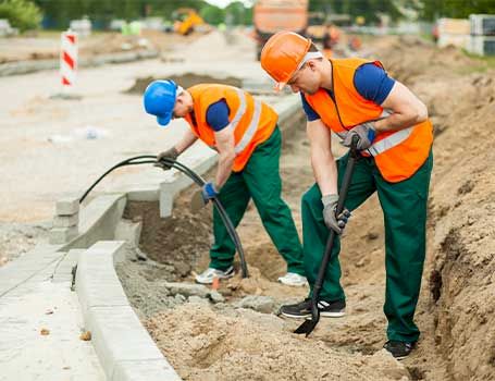 Trouver des chantiers de pose de voirie et réseau divers (VRD)